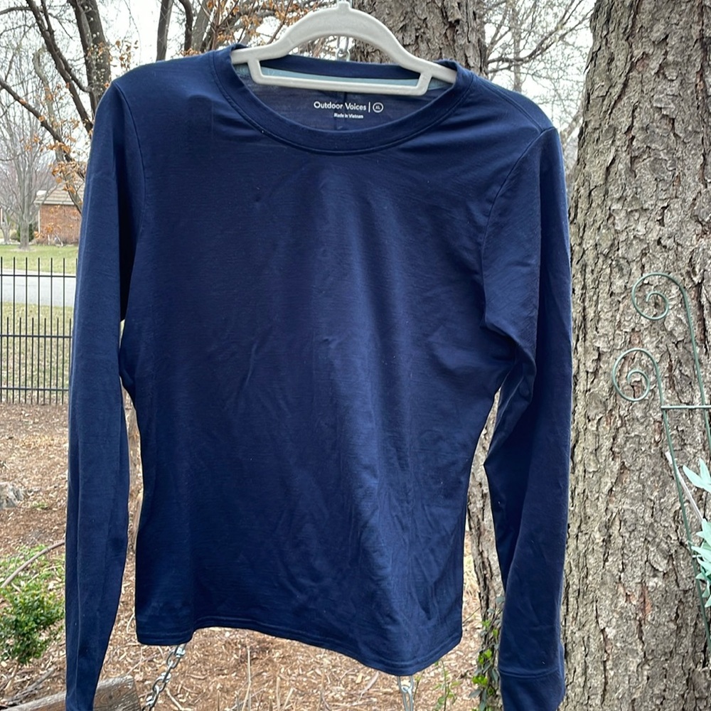 Outdoor Voices Womens Long Sleeve Training Shirt Size XL